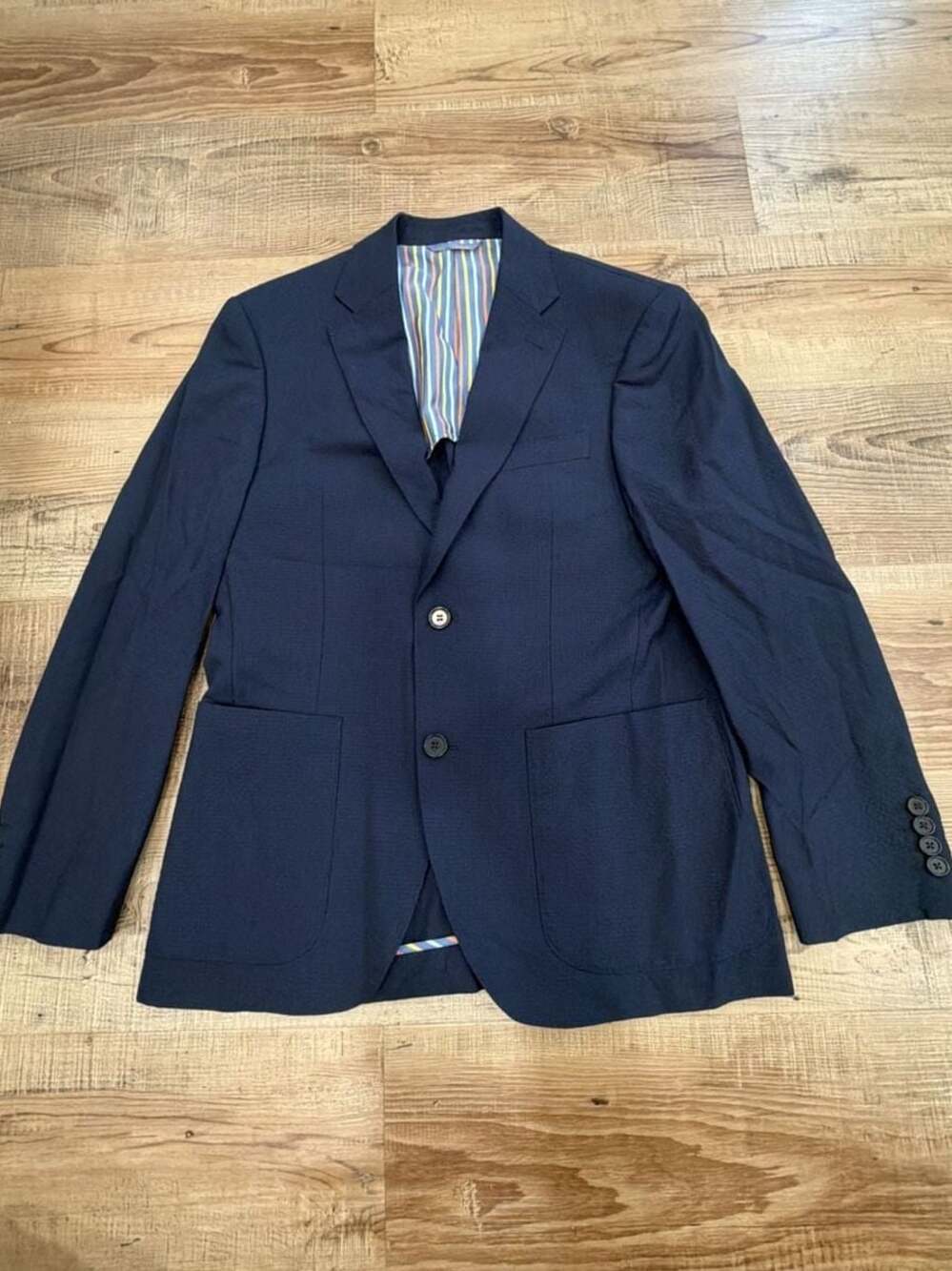 IBIZA Navy Two-Button Blazer Sport Coat SEE DESCRIPTION